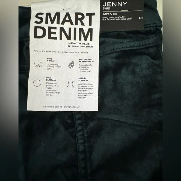 NWT Big Girls Dl1961 Big Girls Jenny skirt velvet green mini button front - Picture 6 of 7